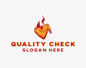 Spicy Hot Chicken Wings logo design