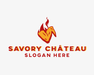 Spicy Hot Chicken Wings logo design