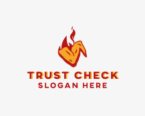 Spicy Hot Chicken Wings logo design