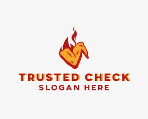 Spicy Hot Chicken Wings logo design