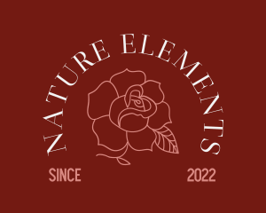 Nature Rose Flower logo design