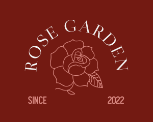 Nature Rose Flower logo design