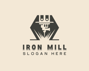 Laser Milling Machinery logo design