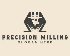 Laser Milling Machinery logo design