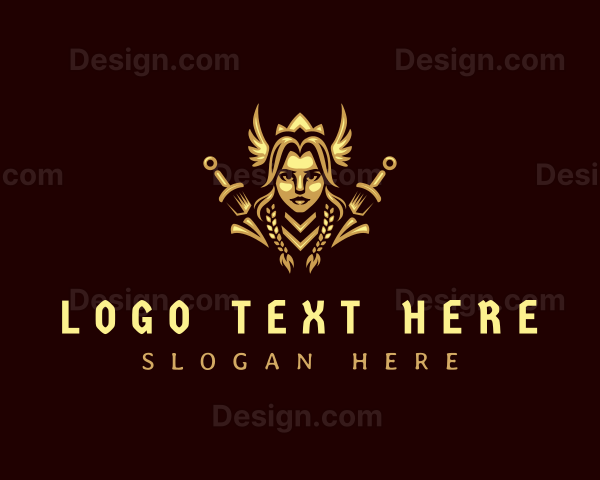 Viking Valkyrie Woman Logo