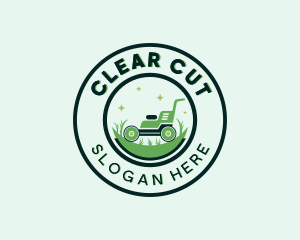 Grass Lawn Mower logo design