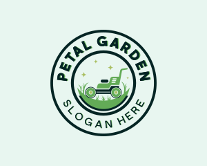 Grass Lawn Mower logo design