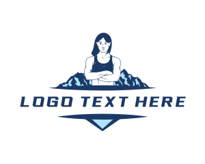 Female Mountain Climbing logo