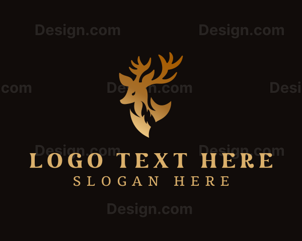 Golden Deer Antler Logo