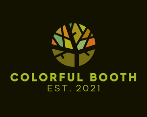 Colorful Autumn Tree  logo design