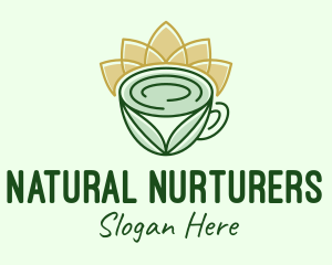 Flower Organic Drink logo design