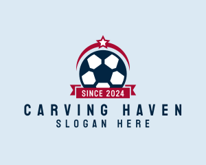 Soccer Ball Banner logo design