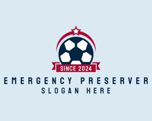 Soccer Ball Banner logo design