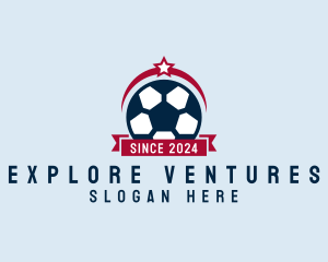 Soccer Ball Banner logo design