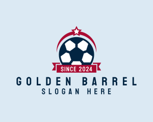 Soccer Ball Banner logo design