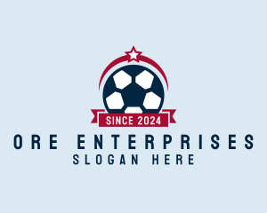 Soccer Ball Banner logo design