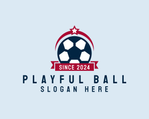 Soccer Ball Banner logo design