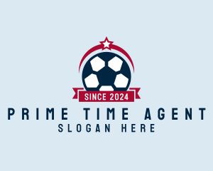 Soccer Ball Banner logo design