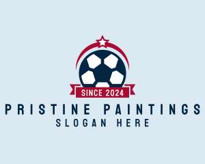 Soccer Ball Banner logo design