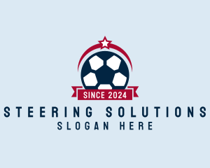 Soccer Ball Banner logo design