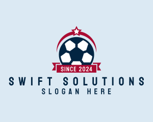 Soccer Ball Banner logo design