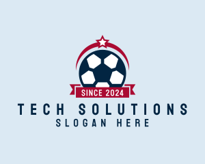 Soccer Ball Banner logo design