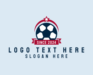 Soccer - Soccer Ball Banner logo design