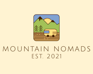 Mountain Travel Van logo design