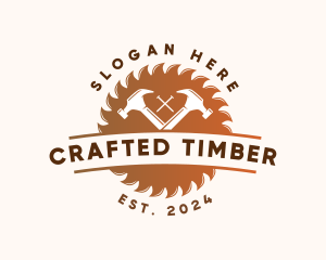 Carpentry Hammer Woodwork logo design