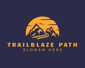 Mountain Scenery Railroad logo design