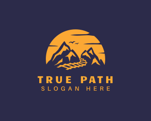 Mountain Scenery Railroad logo design