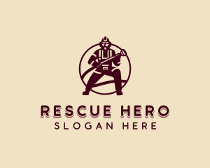 Fireman Safety Rescue logo design