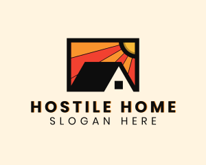 Home Property Roofing  logo design