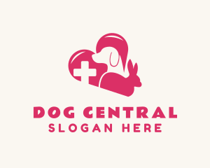 Dog Bunny Heart logo design