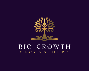 Growth Tree Book logo design