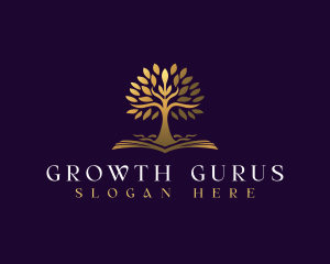 Growth Tree Book logo design