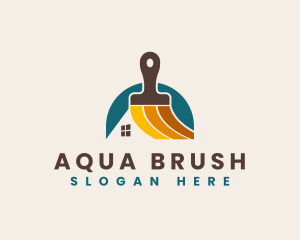 Paint Brush Roofing logo design