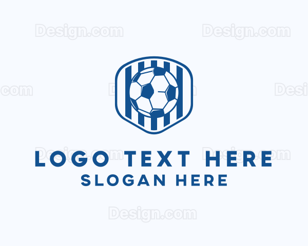 Blue Soccer Ball Logo