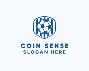 Blue Soccer Ball logo design