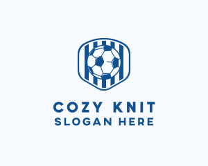 Blue Soccer Ball logo design