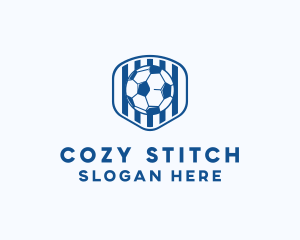 Blue Soccer Ball logo design