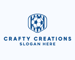 Blue Soccer Ball logo design