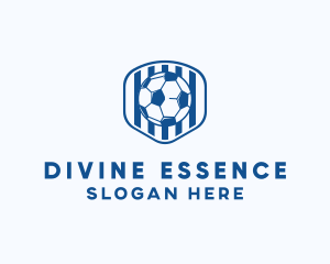 Blue Soccer Ball logo design