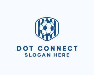 Blue Soccer Ball logo design