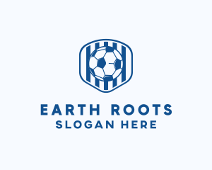 Blue Soccer Ball logo design