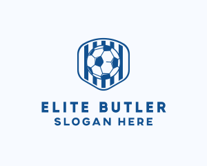 Blue Soccer Ball logo design