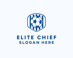 Blue Soccer Ball logo design