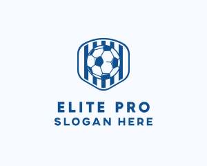 Blue Soccer Ball logo design