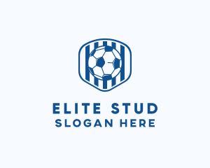 Blue Soccer Ball logo design