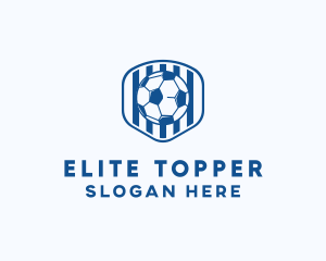 Blue Soccer Ball logo design